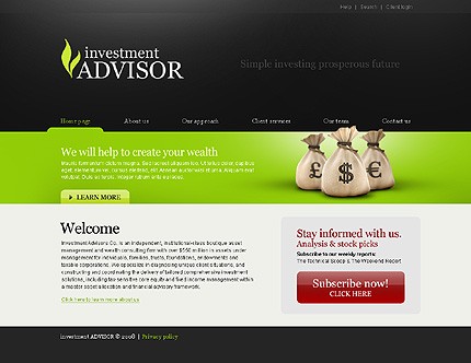 Investment Advisor Website Template