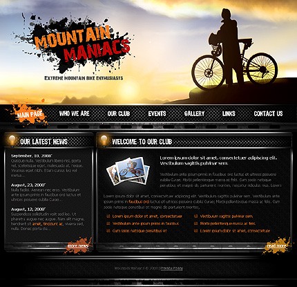 Mountain Bike Club Website Template
