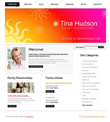 Family Psychologist Website Template