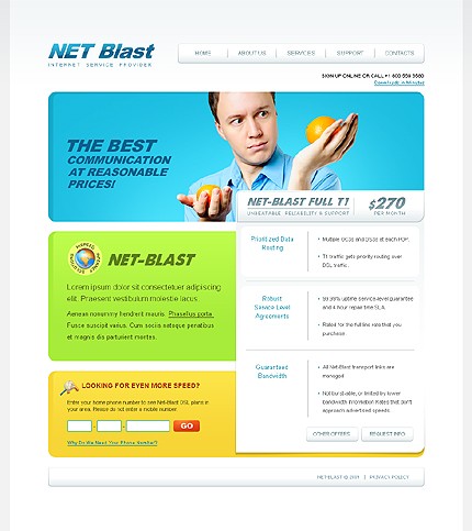 Internet Service Provider Website Template