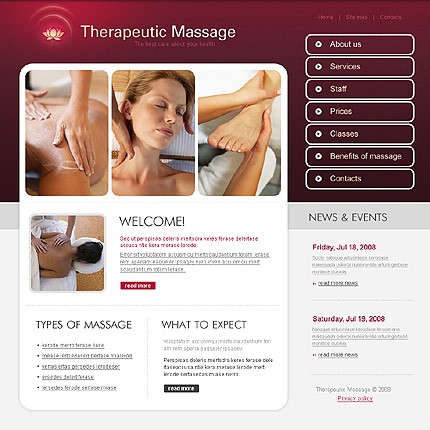 Therapeutic Massage Website Template