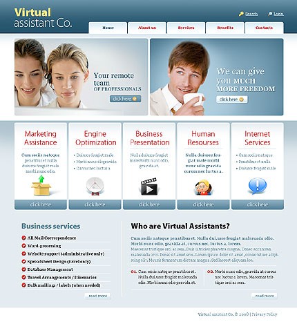 Virtual Assistant Website Template