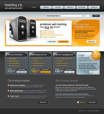 Hosting Website Template