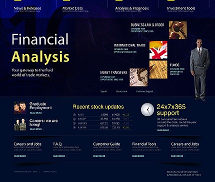 Financial Analysis Website Template