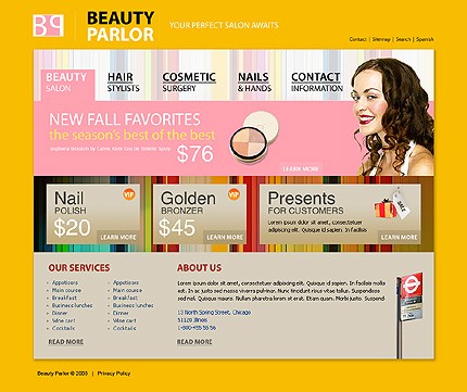 Beauty Parlor Website Template
