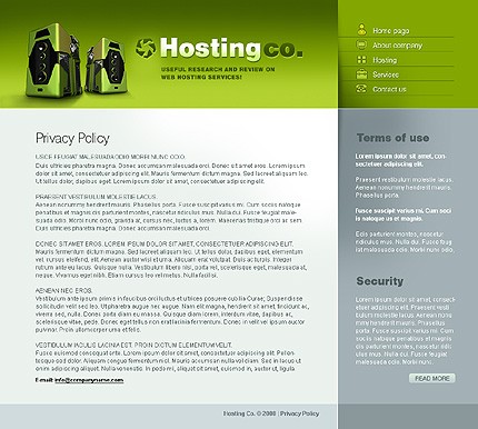 hosting&nbsp;site template