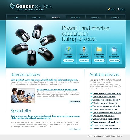 concur&nbsp;site template