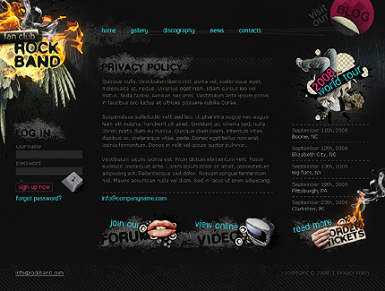funclub&nbsp;site template