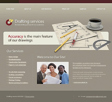 Drafting Services Website Template