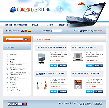 computer site template