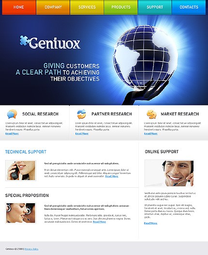 geniuox&nbsp;site template