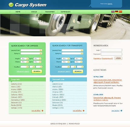 Cargo Website Template