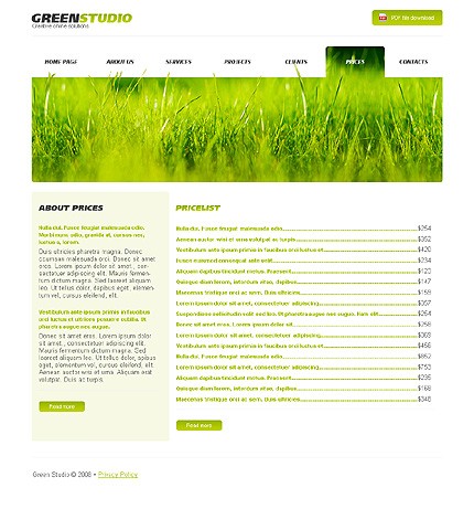 green&nbsp;site template