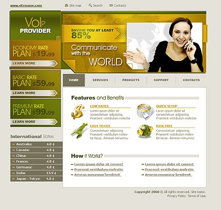 VoIP Provider Website Template
