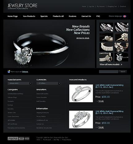 jewelry site template