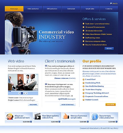 Video Production Website Template