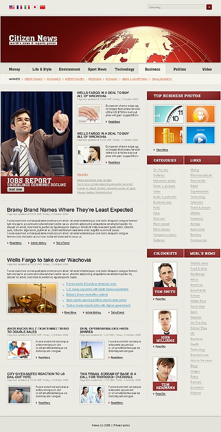 News Portal Website Template
