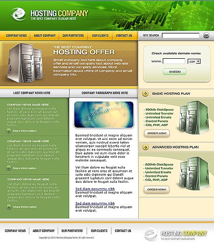 hosting&nbsp;site template