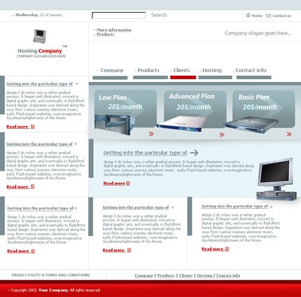hosting&nbsp;site template