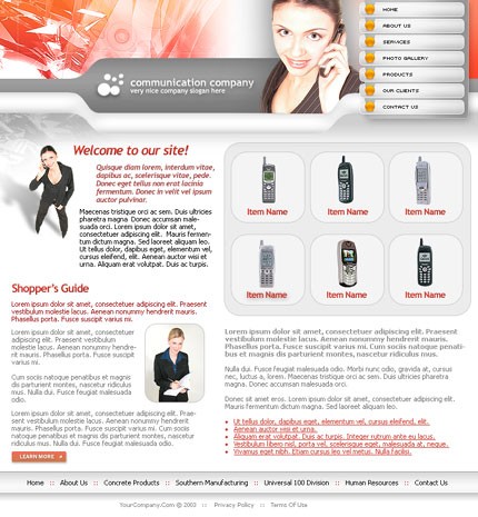 communication&nbsp;site template