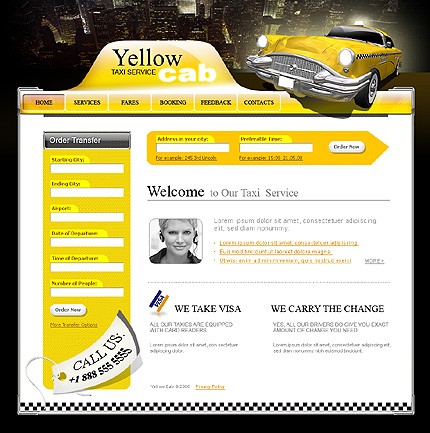 Taxi Service Website Template
