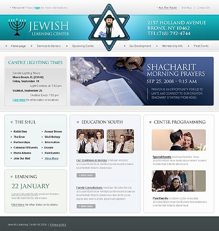 Jewish Learning Center Website Template