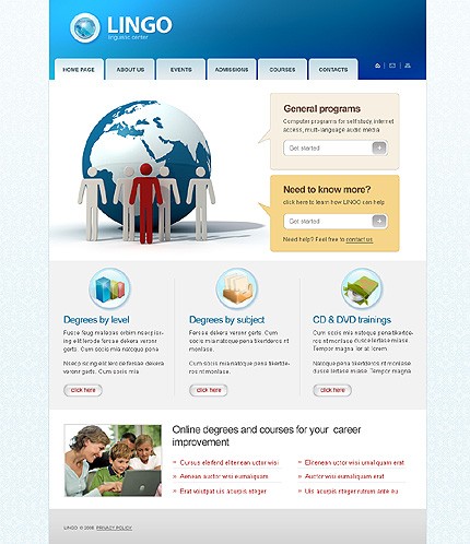 Linguistic Center Website Template