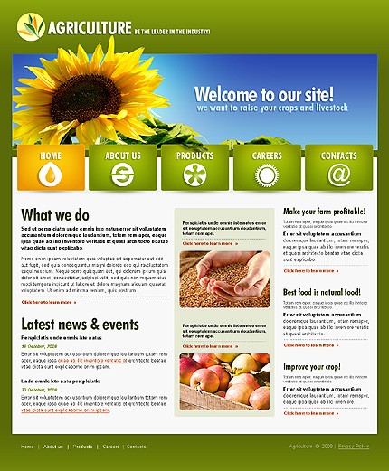 Agriculture Website Template