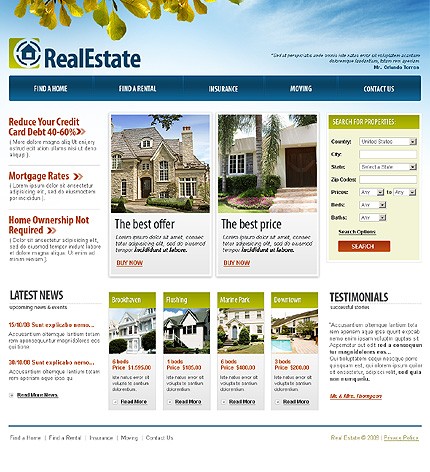Real Estate Website Template