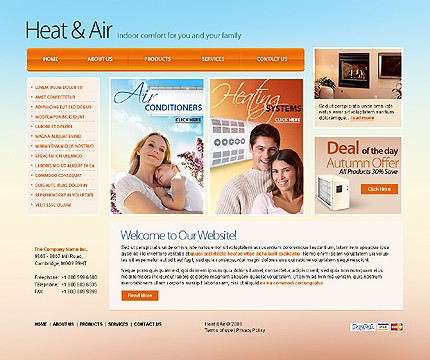 Heat & Air Website Template