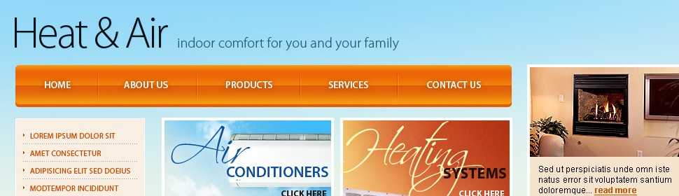 air&nbsp;website template