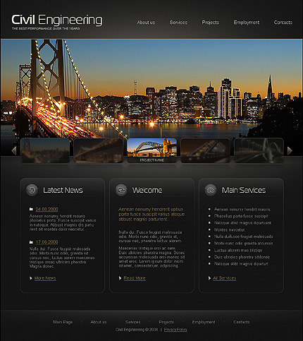 Civil Engineering Website Template