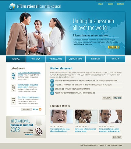 International Business Council Website Template