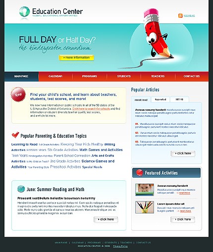 Education Center Website Template