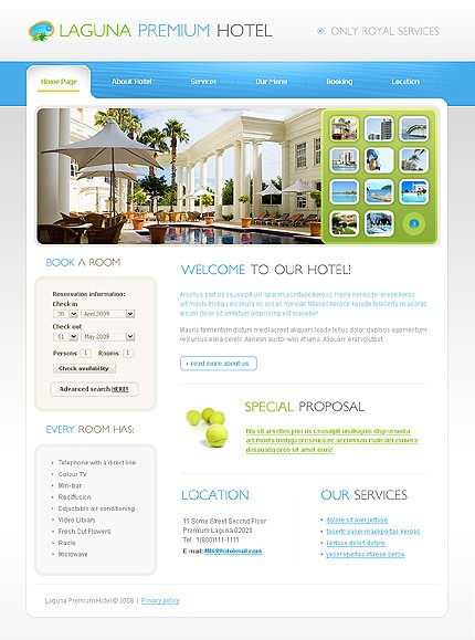 Laguna Premium Hotel Website Template