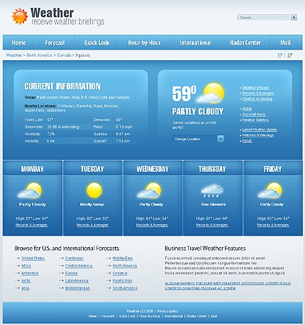 Weather Website Template