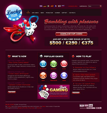 template type css full site flash 8 inner pages home our games news