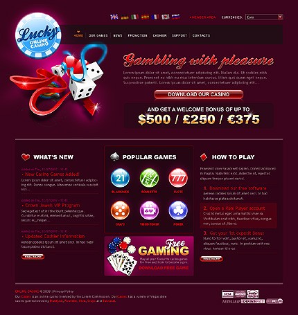 Online Casino Website Template