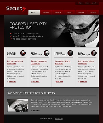 Security Website Template