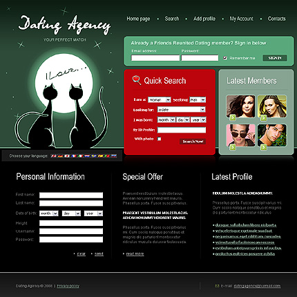 Template #22165, Photoshop Content Page Screenshot