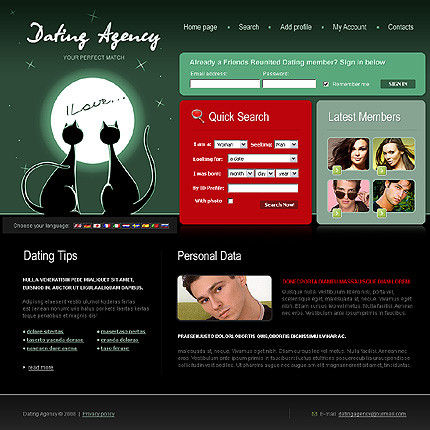 Template #22165, Photoshop Content Page Screenshot