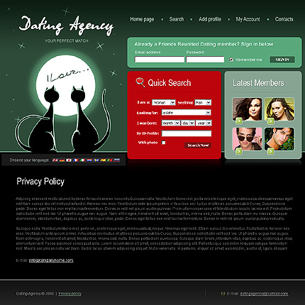 Template #22165, Photoshop Content Page Screenshot