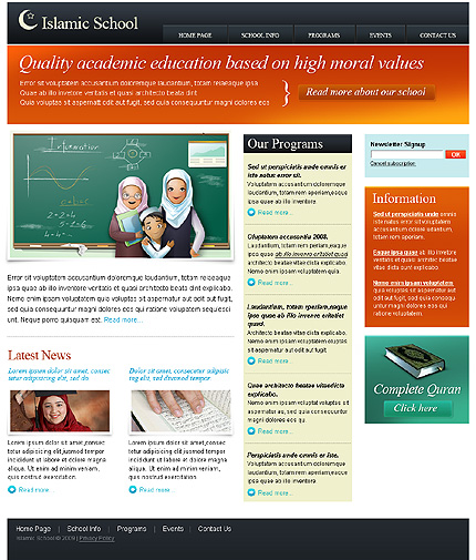 Islamic School Website Template