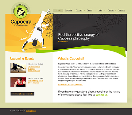 Capoeira Website Template
