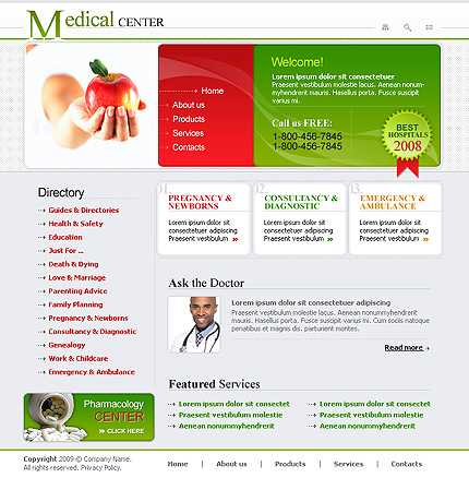 Medical Center Website Template