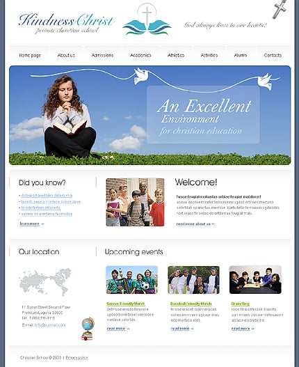 Christian School Website Template