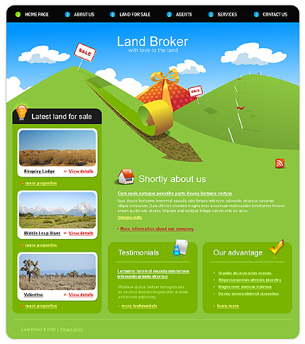 Land Broker Website Template