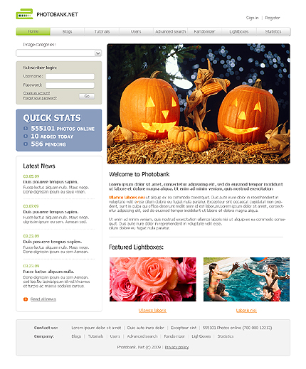 Photobank Website Template