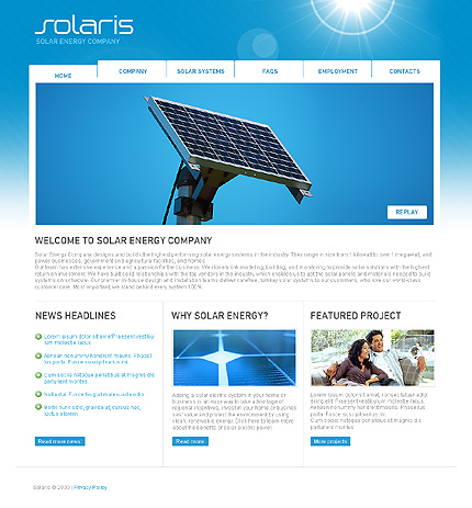 Solar Energy Website Template