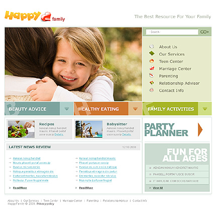 Family Website Template
